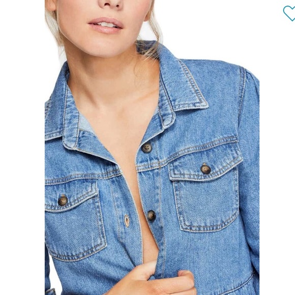 Free People Nicole Denim Shirt Dress - Picture 3 of 6